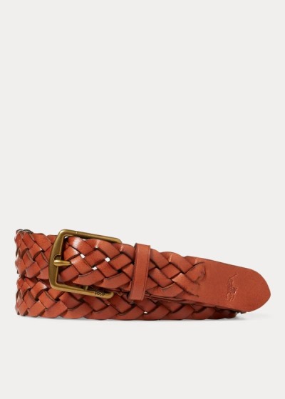 Men's Polo Ralph Lauren Braided Leather Belt | 872351VTU